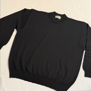 Poeta Moda made in Italy wool blend Classic Black Men's Sweater